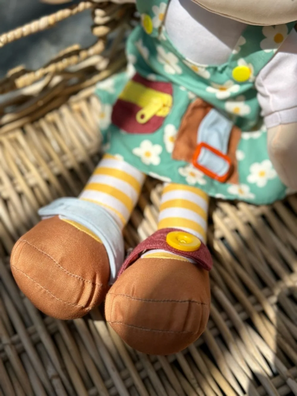 Linzy Sarah Activity Learning Doll Sensory Toy Cloth Plush Montessori Toddler